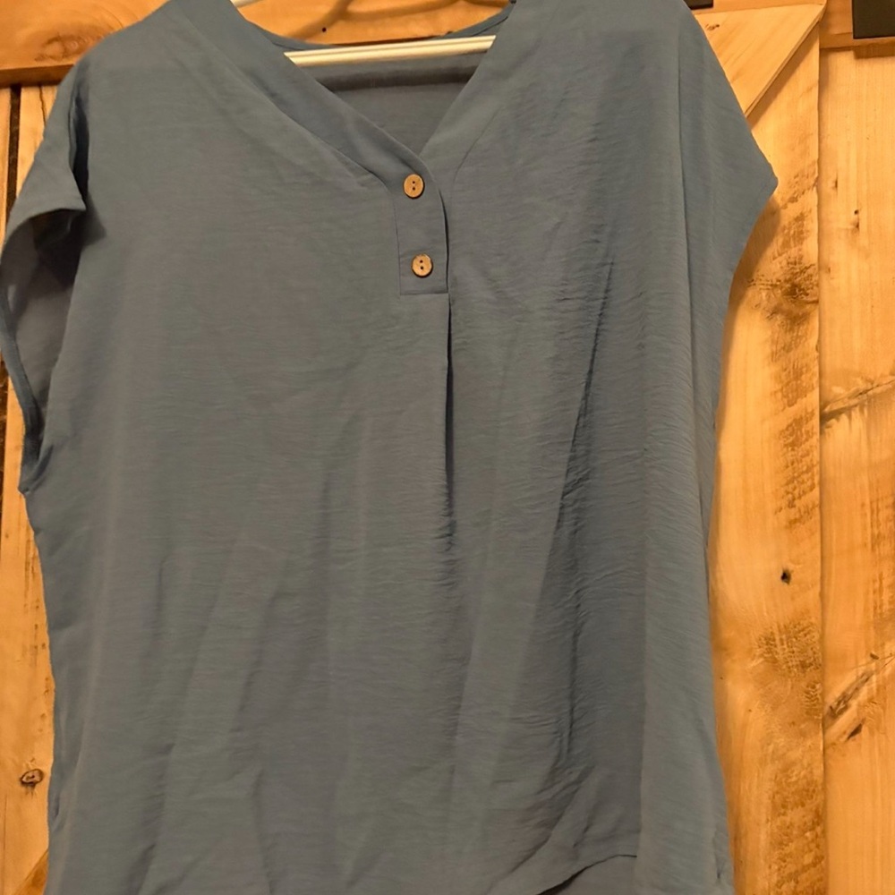 Women’s SHEIN Curves Short Sleeve Shirt Blouse NWT